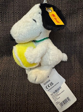PEANUTS Snoopy Plush keychain Steiff Soft Keyring Snoopy Tennis 15cm / 5.9-in