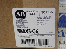 Allen Bradley 400-DP90ND Definite Purpose Contactor 90FLA 3 Pole 120V Coil New