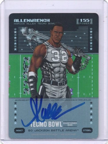 Bo Jackson Battle Arena Allenwrench Marcus Allen Inspired Auto Battlefoil #MAA7