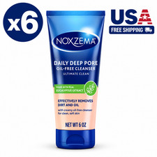 2Pack -6Pack Noxzema Daily Deep Pore Cleansing Clear Oil-Free Cleanser 6 fl oz