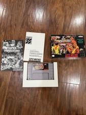 Complete Super Nintendo Game WWF Super Wrestlemania Video Game Box And Manual