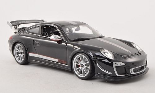 Bburago BBU18-11036BLACK/SILVER - 1/18 - Porsche 911 GT3 RS 4.0 (997/II), Black