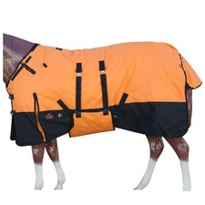 70" Hilason 1200D Winter Waterproof Turnout Horse Blanket Belly Wrap Orange