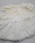 2 Vintage Cabbage Patch Doll Dresses Yellow Blue Florals
