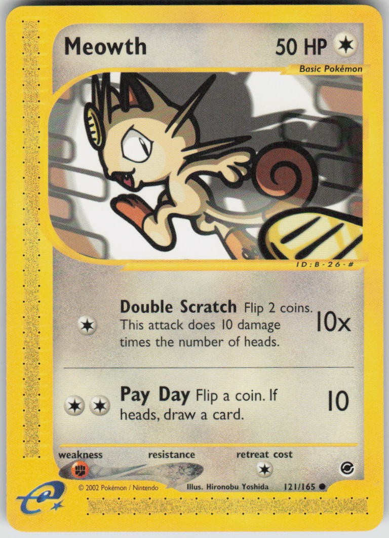 Pokemon Meowth Common Expedition 121/165 NM