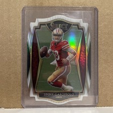 2020 Panini Select Premier Level Jimmy Garoppolo #117 White Prizm Die-Cut 49ers