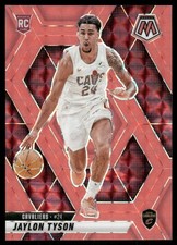 2024-25 Panini Mosaic Mosaic Red Fluorescent #217 Jaylon Tyson /75 - BSK