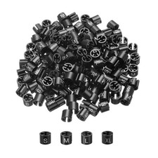 Clothes Hanger Marker S/M/L/XL Black Size Tag Fit 3mm Rod, 200Pcs