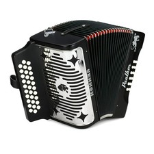 Diatonic Accordion 3 Row Panther Black Hohner 3100FB Accordions