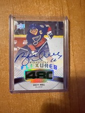 2019-20 Upper Deck Engrained - Brett Hull - Signature Flextures Auto Relic BLUES