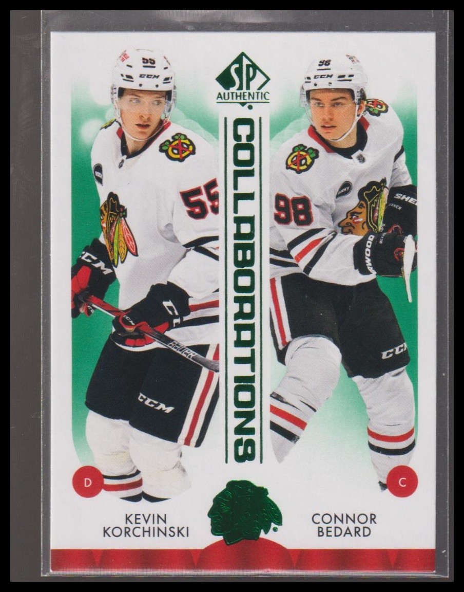 2023-24 SP Authentic #C-3 Kevin Korchinski / Connor Bedard Collaborations Green