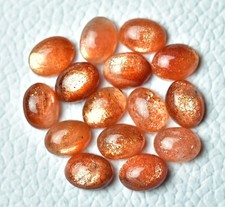 Orange Sunstone Oval Cabochon 6x8mm Wholesale Gemstone