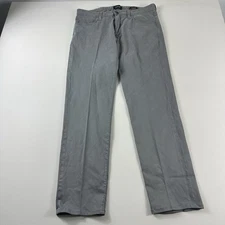 34 Heritage Jeans Mens 36x34 Gray Courage Mid-Rise Straight Leg Stretch Denim