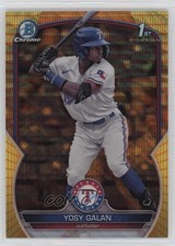 2023 Bowman Chrome Yellow & Orange Vapor Refractor 44/75 Yosy Galan 12yh