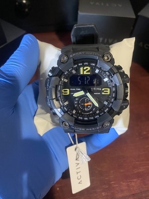 INVICTA X ACTIVA BlackOps Digital Men's Watch 56mm Black (ACW1637-001) Bundle