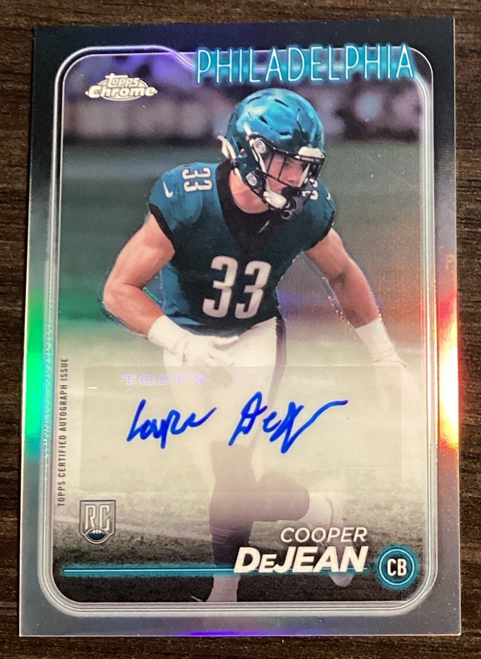 2024 Topps Chrome Cooper DeJean Auto Refractor Rookie Variation Autograph SSP