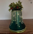 Green Starry Night Illuminated Bell With Leaves By Valerie Parr Hill NEW — photo 3