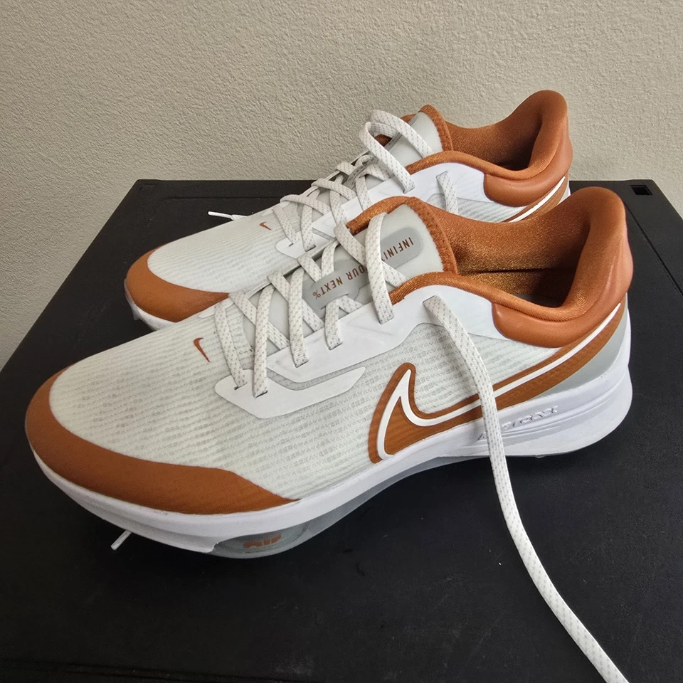 Zapatos de golf Nike Air Zoom Infinity Tour Next% naranja quemado DX6001-182 para hombre 10’s Foto 2 de 4