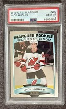 2019 O-Pee-Chee Platinum - Jack Hughes Rookie #200 PSA 10 GEM-MT Devils Rookie