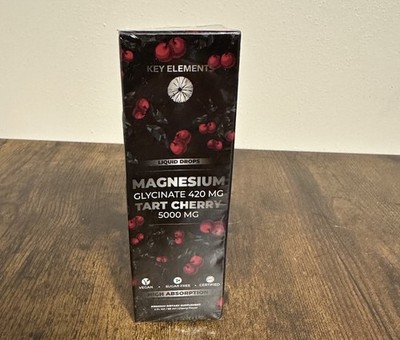 Key Elements Liquid Magnesium Glycinate 420 Mg with Tart Cherry Extract  5000 Mg