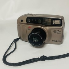 Vintage Minolta Silver Streak Zoom AF Point Shoot 35mm Film Camera Tested READ