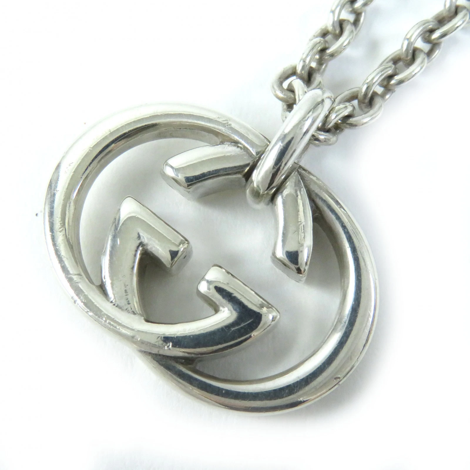 Gucci 293710 Sv925 imbriqué G collier accessoires boîte argent avec Sto GwD88