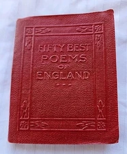 LITTLE LUXART LIBRARY 50 BEST POEMS OF ENGLAND RED COVER