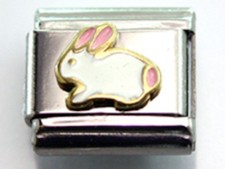 Bunny Rabbit Link Charm. 10mm x 7mm For kids & adults