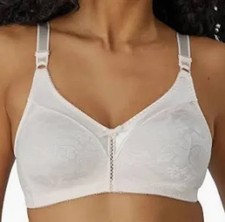 BALI Double Support Lace Wireless Bra size 38DD NEW White