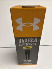 Under Armour Base 2.0 Leggings Youth Small Black ColdGear Active Baselayer