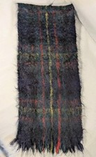 Vintage Made in Scotland Scarf Wool All Mohair Pile Colorful Tartan Plaid