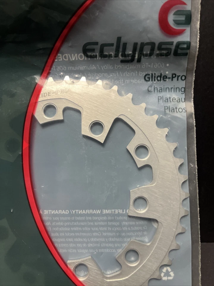 Plato de aleación Eclypse 44t Glide-Pro 110/130 BCD 5 pernos apto para BMX de una sola velocidad GT Foto 4 de 4