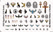 1/18 Scale Custom Tattoos: Egyptian Designs - Waterslide Decals