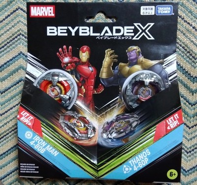 Beyblade X BX-00 Double Starter Iron Man Thanos Limited Rare Used
