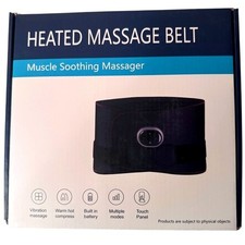 Heated Massage Belt Muscle Soothing Cordless Vibration Heat Pad Black X004IZWIEP