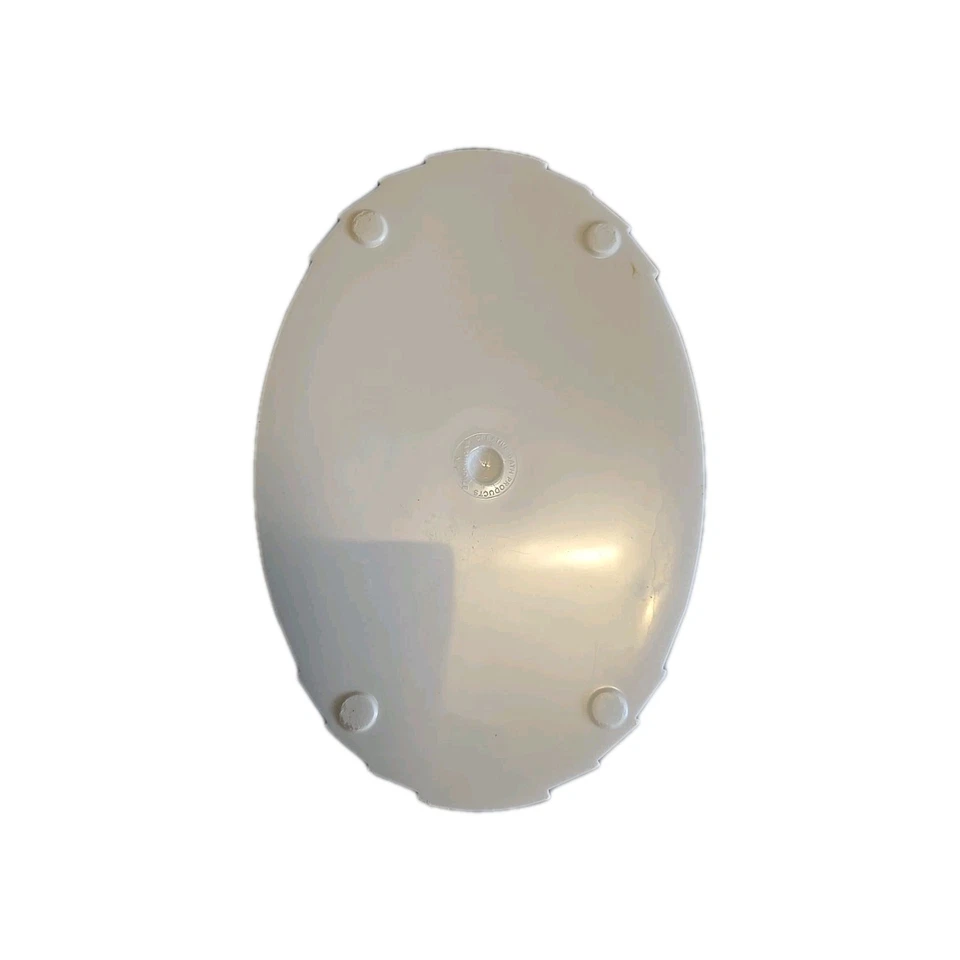 Bote de basura ovalado de plástico blanco para productos de baño creativos de colección Foto 4 de 4