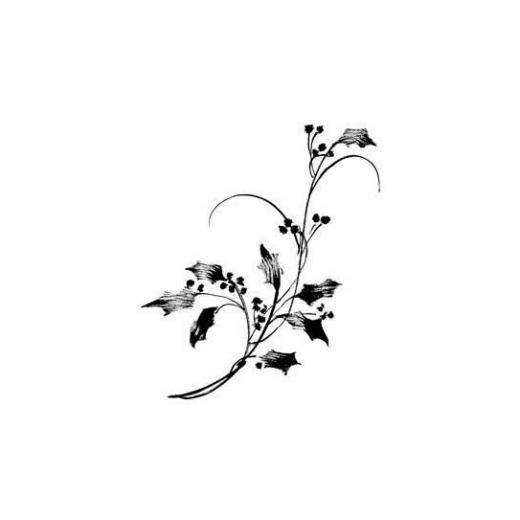 Penny Black Wood Mounted Rubber Stamp - Winter Bough 3508K