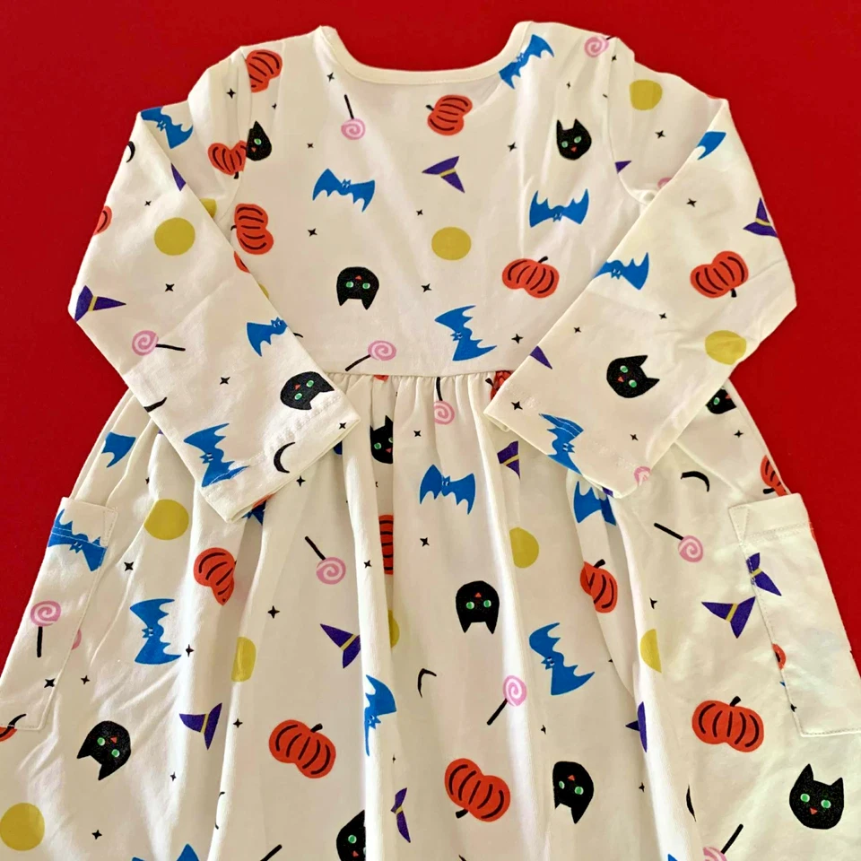 Vestido de bolso Hanna Andersson super fofo para meninas “DIVERTIDO”, tamanho 3 – Ótimo presente! - Imagem 4 de 4