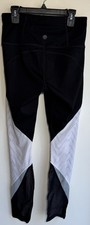 Athleta 7/8 Legging Women  s Small Black  White High Rise Precision Ankle Active