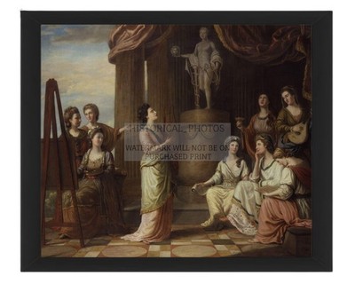 WOMEN WRITERS AS MUSES TEMPLE OF APOLLO RICHARD SAMUEL 8X10 FRAMED PHOTO