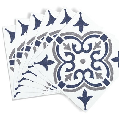 d-c-fix Jamila Blue 15,25 cm x 15,25 cm selbstklebende Vinyl Wandfliesen