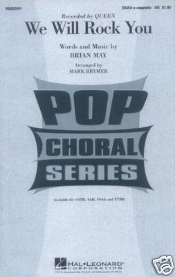 We Will Rock You Queen Noten für Chor SSAA a cappella Mark Brymer (Arr.)
