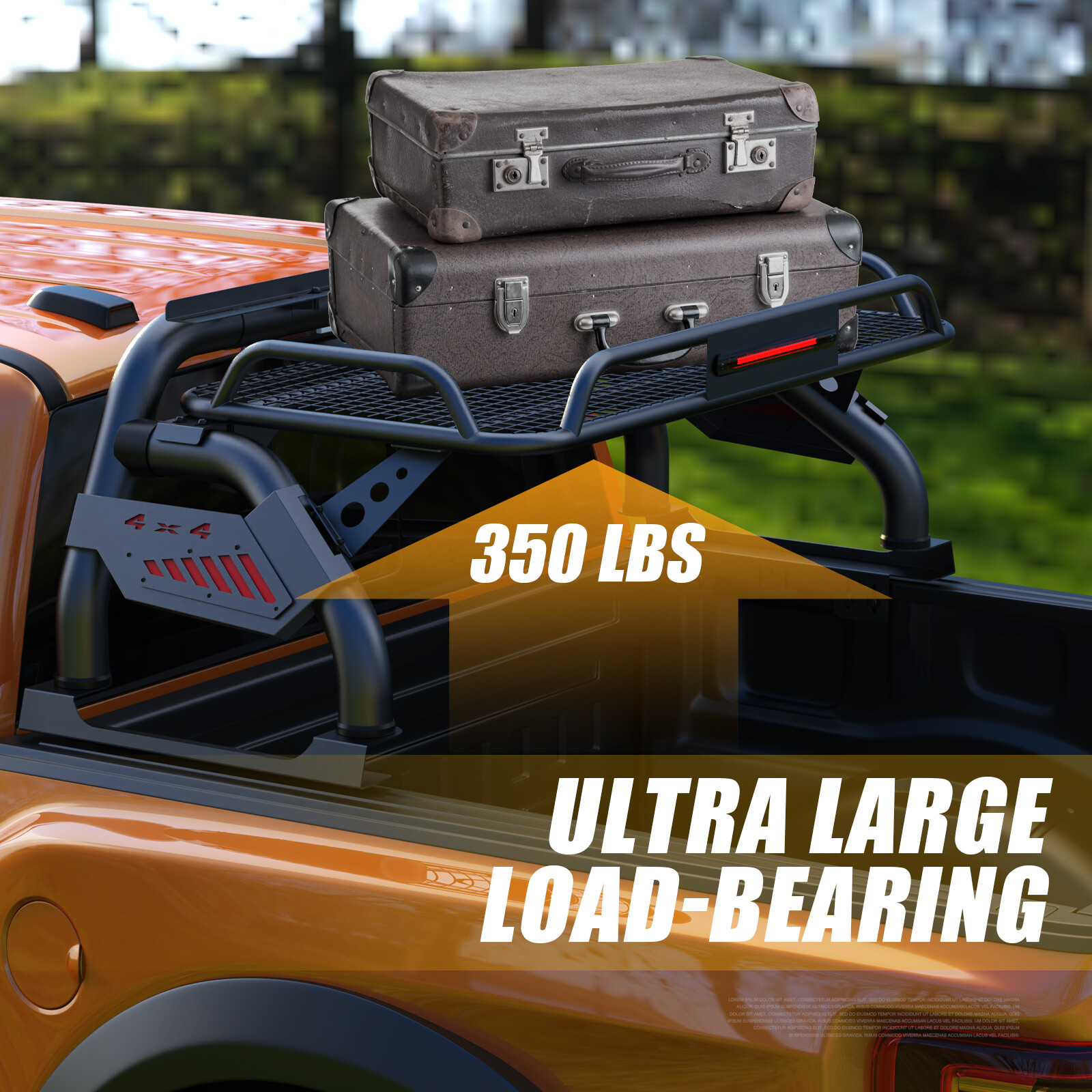 Adjustable Chase Rack Roll Bar w/Pallet Racking For Toyota Tacoma TRD 1995-2025