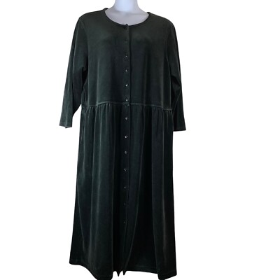 Eddie Bauer Dress Black Velvet Size 3X Button Front Long Sleeved Pockets | eBay Eddie Bauer Dress Black Velvet Size 3X Button Front Long Sleeved Pockets | eBay