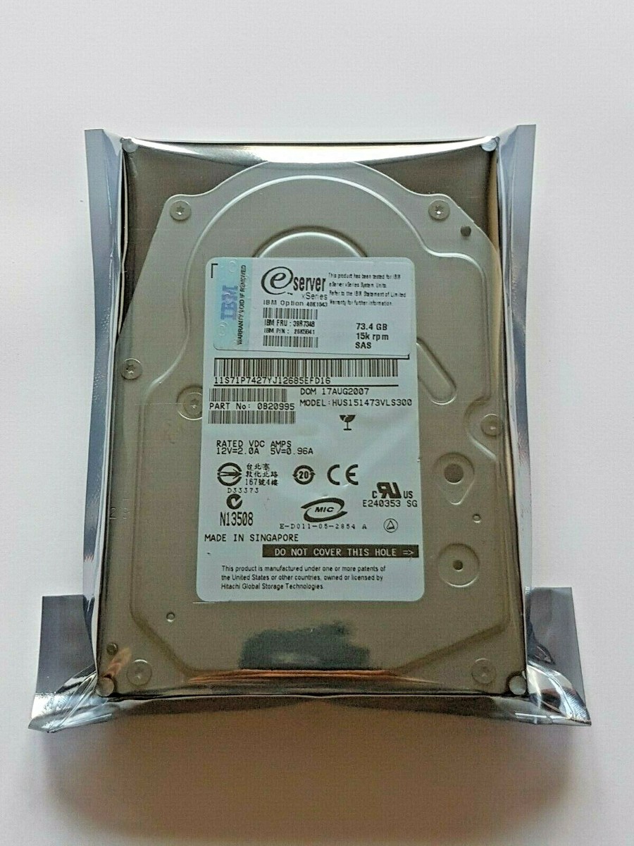 73.4GB SAS IBM xSeries 40K1043 15K rpm 80pin 8MB HDD 3.5