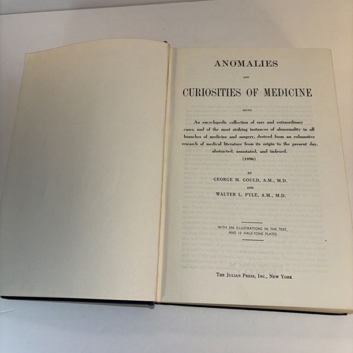 Anomalies and Curiosities of Medicine Book Gould Pyle (1896) 1956 Hardback - Foto 7 di 13