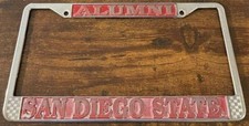 Vintage San Diego State University Booster License Plate Frame California Alumni