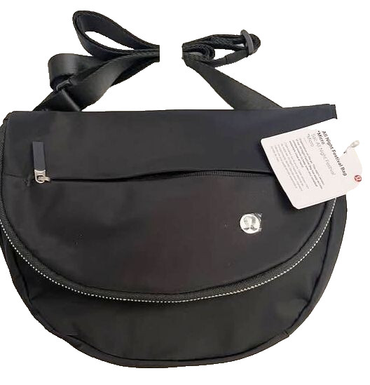 Lululemon All Night Festival Bag In Black/Silver New 11x8….5L