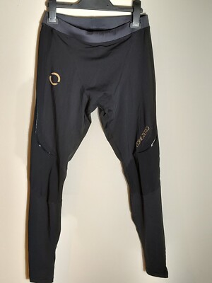 Zone0 Damen Kompressionsstrumpfhose 3/4 schwarz/gold Größe S