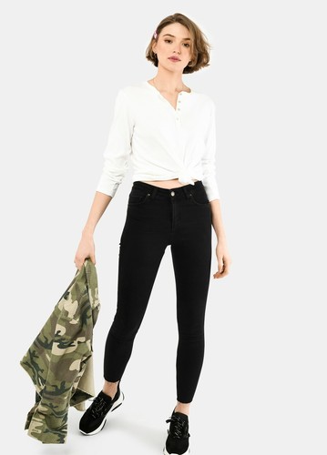 BROWNIE PANTALON NEGRO PITILLO TIRO ALTO TALLA S NEGRO |